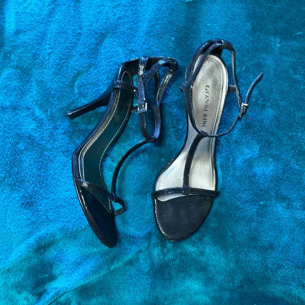 Gianni Bini Black Strappy Heels